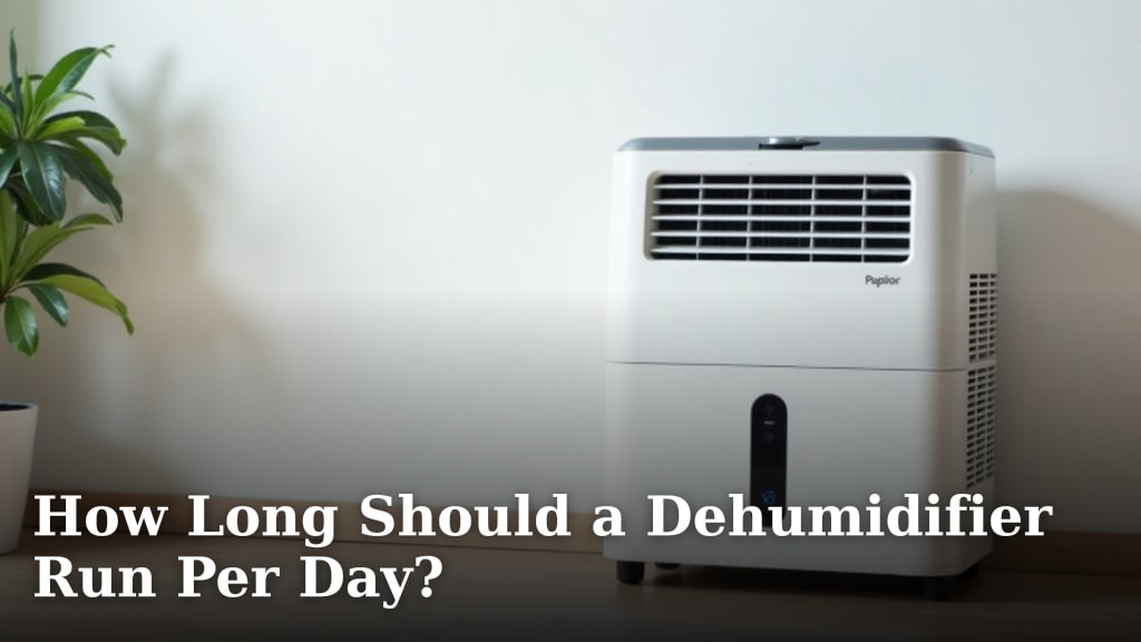 How Long Should a Dehumidifier Run Per Day?