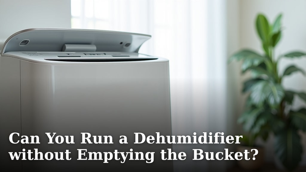 Can You Run a Dehumidifier without Emptying the Bucket?