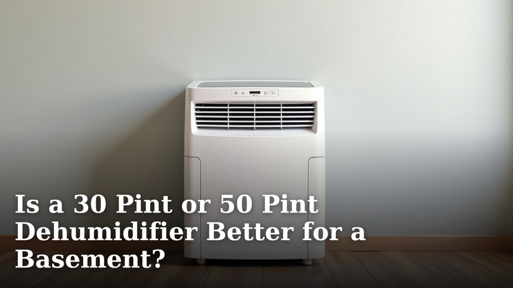 Is a 30 Pint or 50 Pint Dehumidifier Better for a Basement?