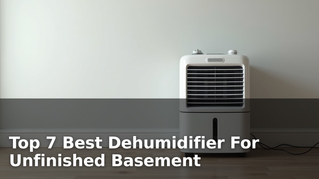 Top 7 Best Dehumidifier For Unfinished Basement