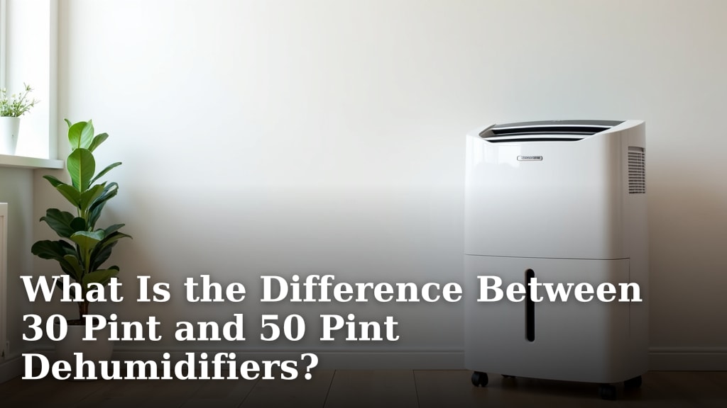 What Is the Difference Between 30 Pint and 50 Pint Dehumidifiers?
