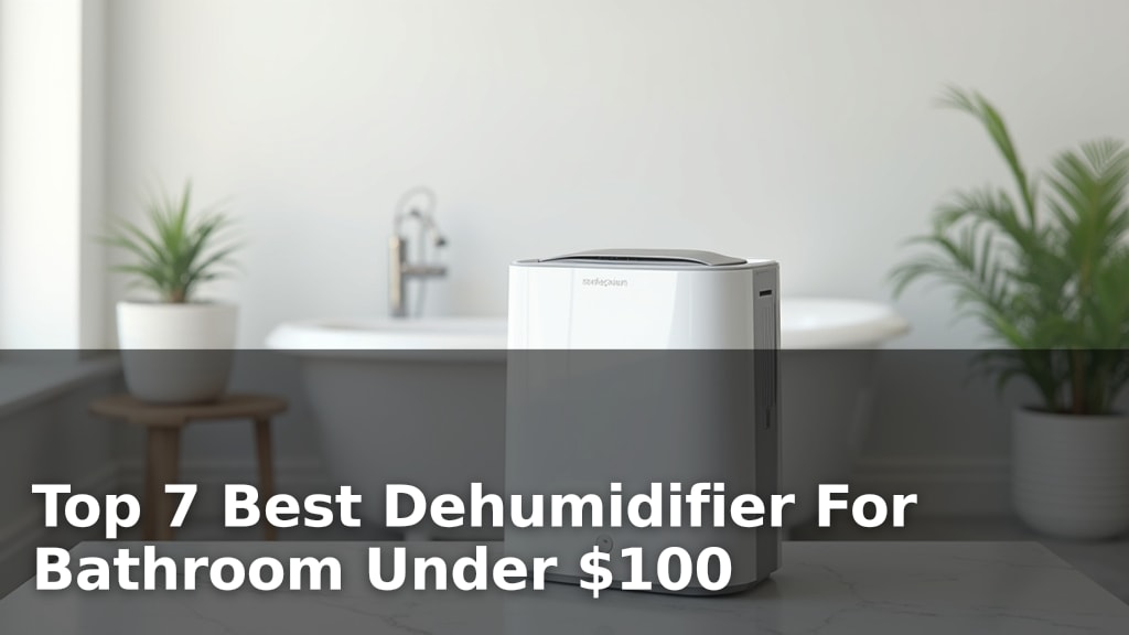 Top 7 Best Dehumidifier For Bathroom Under $100